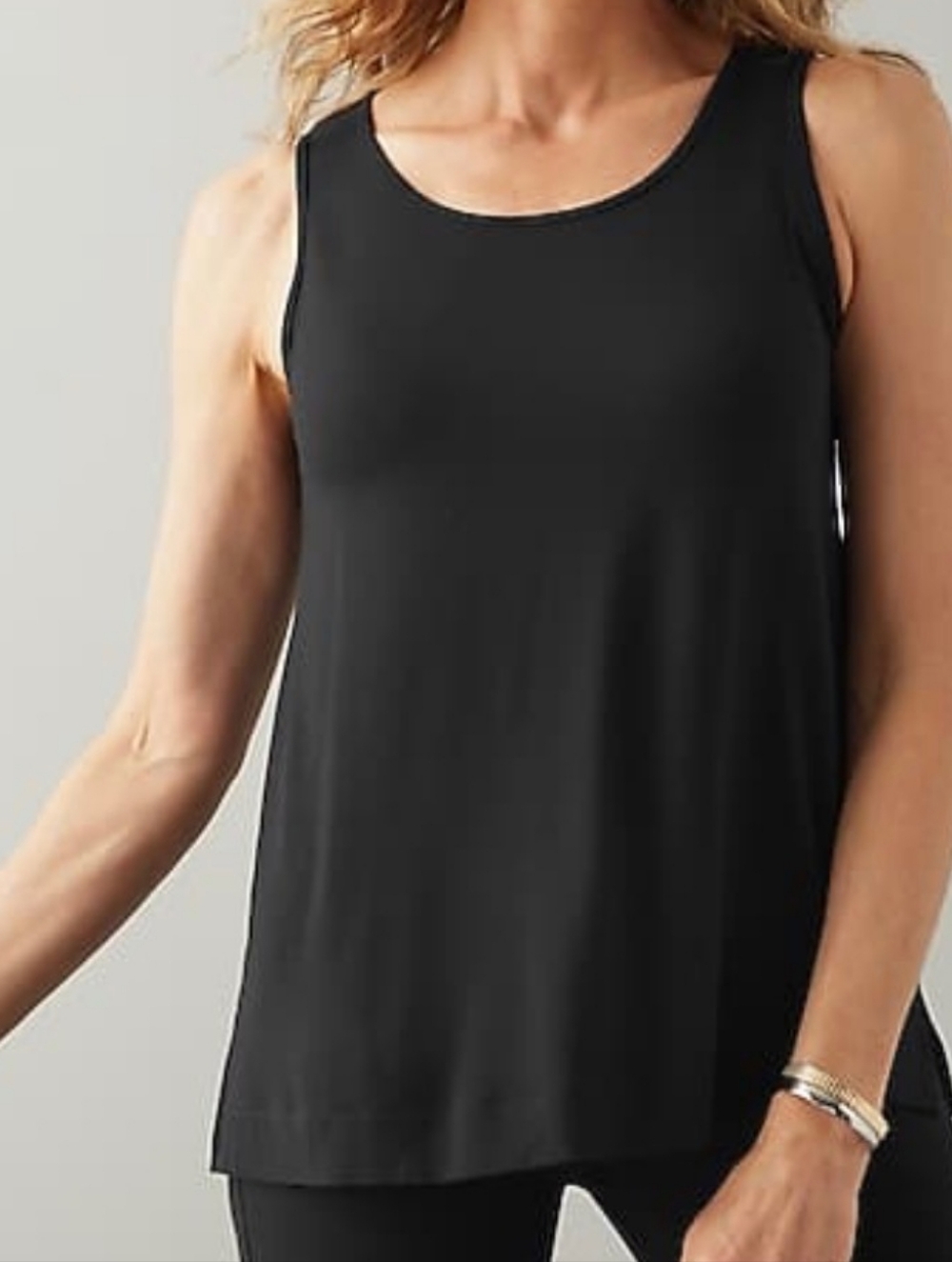 Classic J. Jill Black Scoop Neck Sleeveless Tank Top, Sz S! 🍁